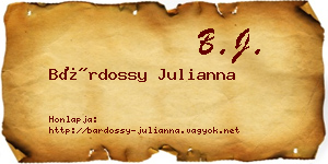 Bárdossy Julianna névjegykártya