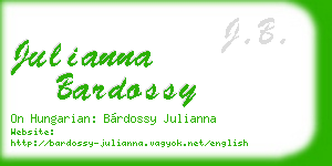 julianna bardossy business card